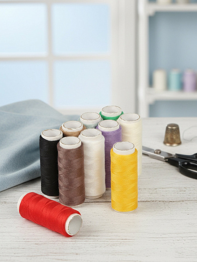 Набор ниток 10 предметов, цветной, Y4-11578