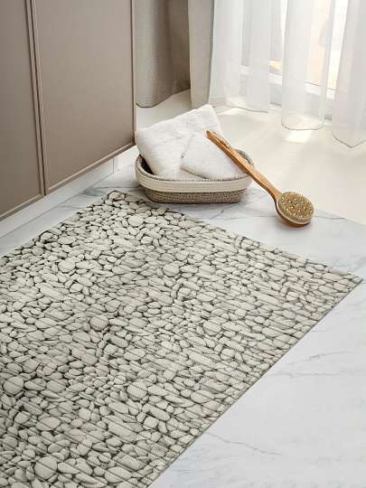 Коврик для ванной, антискользящий, 0.8х15 м, вспененный ПВХ, Вилина, Виктория, B300