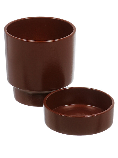 Горшок керамика, 1.8 л, шоколад, Берген № 3, 518514