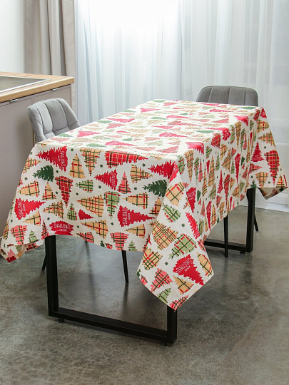 Скатерть 144х200 см, 100% хлопок, 170 г/м2, Merry christmas