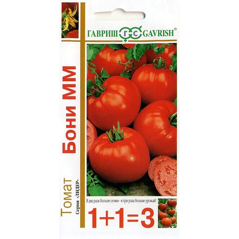 Семена Томат, Бони ММ, 0.1 г, 1+1, авторские, цветная упаковка, Гавриш