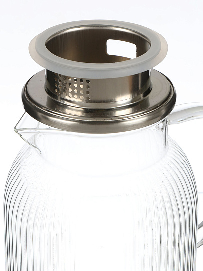 Кувшин боросиликатное стекло, 1.9 л, прозрач, Грани, крыш-фильтр, Y4-11033