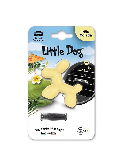 Ароматизатор в машину на дефлектор, сухой 3D, Little Joe, "DOG" Пина Колада, КА-00058919