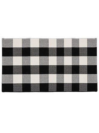 Коврик интерьерный 0.6х1.3 м, черный, хлопковый, Y4-6810