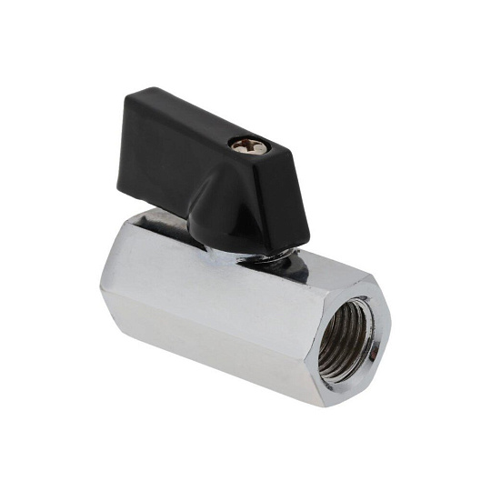 Кран для бытовых приборов, 1/2'', г-г, латунь, прямой, РосТурПласт