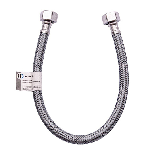 Подводка для воды 1/2''х0.4 м, г-г, сталь, полиамид, AquaLine