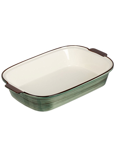 Форма для запекания керамика, 23.5х34.4х6 см, 2 л, прямоугольная, Малахит, Y4-9040