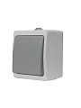 Выключатель открытой установки, одноклавишный, 10 А, ABS пластик, серый, UNIVersal, Аллегро, 1279 - фото 2
