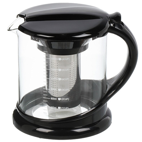 Чайник заварочный стекло, 1.8 л, с ситечком, Atmosphere, Basic, AT-K3414