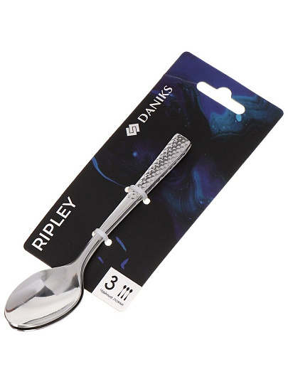 Ложка нержавеющая сталь, 3 предмета, чайная, Daniks, Ripley
