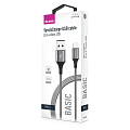 Кабель USB, OLMIO, Basic, Type-C, 2.1 А, 1.2 м, серый, 041640