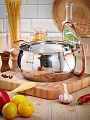 Кастрюля нержавеющая сталь, 5.8 л, крышка стекло, Daniks, Карлин, GS-01332G-24, индукция - фото 9