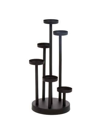 Подсвечник декоративный металл, 6, 33х14 см, черный, Y6-10459