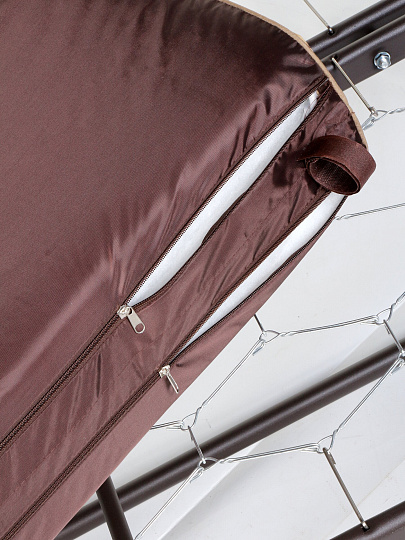 Качели садовые 3-местные, 238.2х136х165 см, 350 кг, Прага, раскладываются в кровать, с москитной сеткой, шоколадные, A54C.562, металл