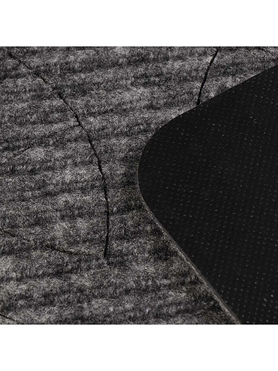 Коврик грязезащитный влаговпитывающий, 80х120 см, прямоугольный, полиэстер, серый, LK11