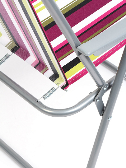 Кресло складное 47х52х74 см, Яркая полоска, ткань, полиэстер, 100 кг
