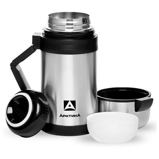Термос для еды, нержавеющая сталь, 1 л, широкая горловина, Арктика, колба нержавеющая сталь, 201-1000Р