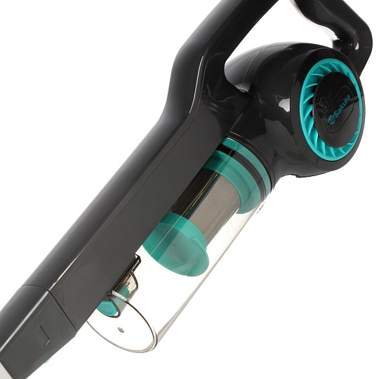 Пылесос вертикальный, Sakura, SA-8317GT, 800 Вт, с контейнером, 0.9 л, сухая уборка, серый-тиффани