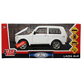 Машина детская Технопарк, Lada 4х4, 17 см, инерционная, со светом и звуком, металл, пластик, VAZ-21214-W, белая