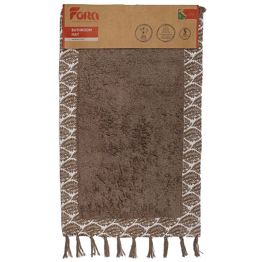 Коврик для ванной, 0.5х0.8 м, хлопок, Relax &amp; Renew, FOR-COTTON-RER50-80