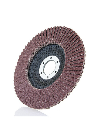 Круг лепестковый торцевой КЛТ1 БАЗ, диаметр 125 мм, посадочный диаметр 22 мм, зернистость P80, KK19XW 16Н
