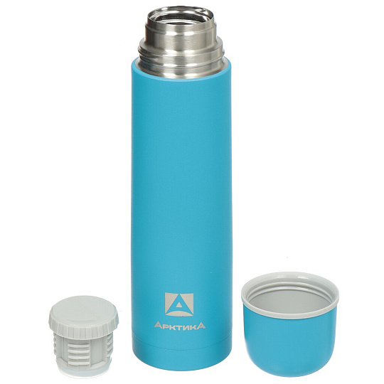 Термос нержавеющая сталь, пластик, 0.75 л, узкая горловина, Арктика, колба нержавеющая сталь, синий, 102 - 750