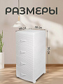 Комод 4 ящика, Ротанг, 38х48х96 см, белый, плетеный, 35706, Violet - фото 3