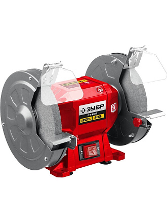 Станок заточный Зубр, СТ-200, 400 Вт, 2950 об/мин, 200х20 мм, посадочный диаметр 32 мм