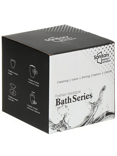 Набор для ванной 4 предмета, Аника, синий, пластик, стакан, подставка для зубных щеток, дозатор для мыла, мыльница, Y9-079