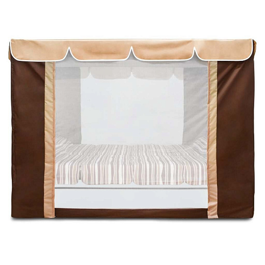 Качели садовые 4-местные, 265х143х174 см, 400 кг, Arno, Элит Люкс+, раскладываются в кровать, с москитной сеткой, шоколадные, 2016-КД-41/Л+, металл