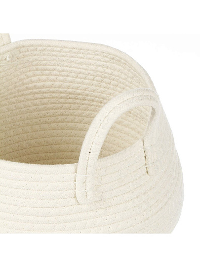 Корзина плетеная 24х28х32 см, круглая, плетеная, белая, Y4-9680