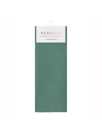 Полотенце кухонное вафельное, 40х70 см, 100% хлопок, Verossa, эвкалипт, Россия