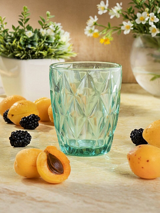 Стакан 300 мл, стекло, Бирюзовый, Y117-3