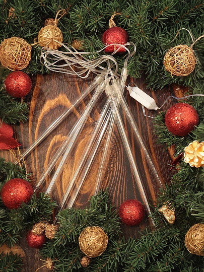 Гирлянда 36 ламп, 2.5 м, 1 режим, Сосульки, фиолетовый, прозрачная, на улице/в помещении, сетевая, LED, SYCLA-18050