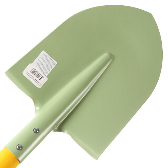 Лопата штыковая, черенок деревянный, с рукояткой, Клевер, окрашенный, Гд