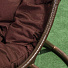 Подвесное кресло Кокон, 1-мест, 77х75х195 см, 100 кг, темно-коричневое, ротанг, подушка коричневая, Y9-161 - фото 5