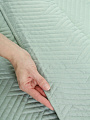 Покрывало евро, 240х260см, 100%пэ, Silvano, Кантри, серо-мятное - фото 3