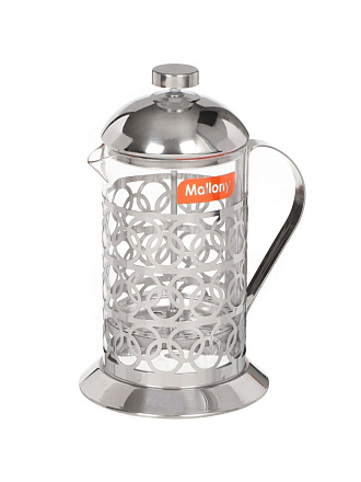 Френч-пресс 0.8 л, стекло, сталь, Mallony, Olimpia, 950092