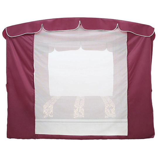 Качели садовые 4-местные, 232х125х195 см, 380 кг, Arno, Оазис Люкс+, раскладываются в кровать, с москитной сеткой, бордовые, 2016-КД-40/Л+, металл