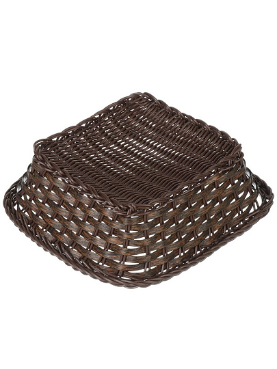 Корзина декоративная 23х23х8 см, квадратная, плетеная, Y4-8902