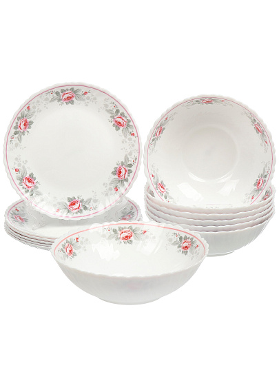 Сервиз столовый стеклокерамика, 13 предметов, на 6 персон, Jewel, Одет, ПС00107-48