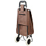 Тележка хозяйственная 89х34х28 см, металл, 30 кг, коричневая, складная, с сумкой, T2023-038 - фото 5