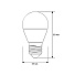 Лампа светодиодная E27, 10 Вт, 80 Вт, 220 В, шар, 3000 К, теплый белый свет, Ergolux - фото 2