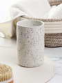 Стакан для зубных щеток, 7.3х7.3х11 см, керамика, серый с вкраплениями, Y4-9849 - фото 2