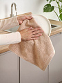 Полотенце кухонное махровое, 30х50 см, 480 г/м2, 100% хлопок, Silvano, Трея, бежевое, Узбекистан
