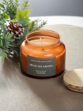 Свеча декоративная, 7.5х6.5 см, в банке, A330090