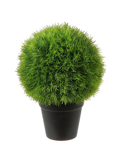 Цветок искусственный декоративный Трава топиарий, в кашпо, 27х20х7 см, A300101
