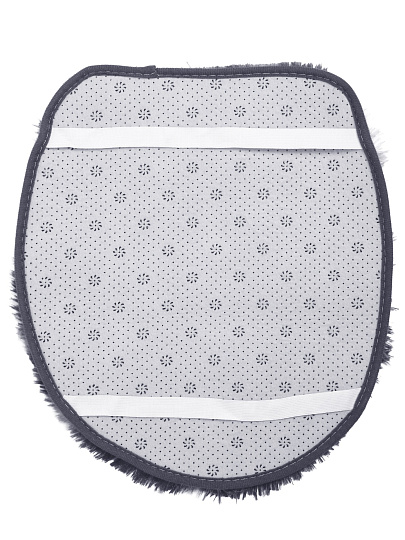 Набор ковриков 3 шт, 0.48х0.78, 0.48х0.40, 0.8х0.42 м, полиэстер, серый, Silvano, Мех, Y4-11486, без рисунка