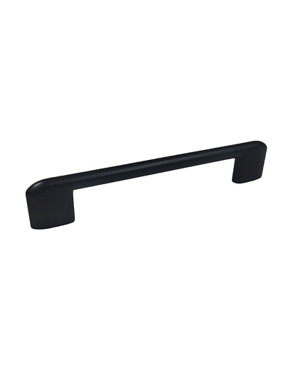 Ручка-скоба мебельная Trodos, 8653, 128 мм, ЦАМ, черный матовая, 303711