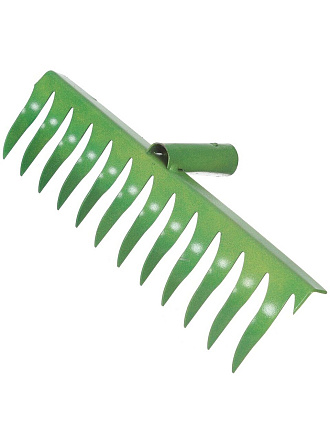 Грабли витые, 12 зуб, металл, окрашенные, садовые